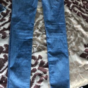 Light wash blue jeans